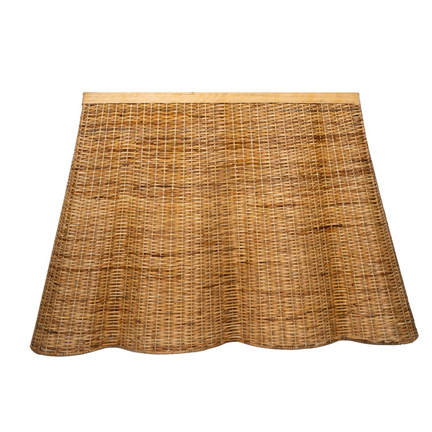 Scalloped Wicker Console
