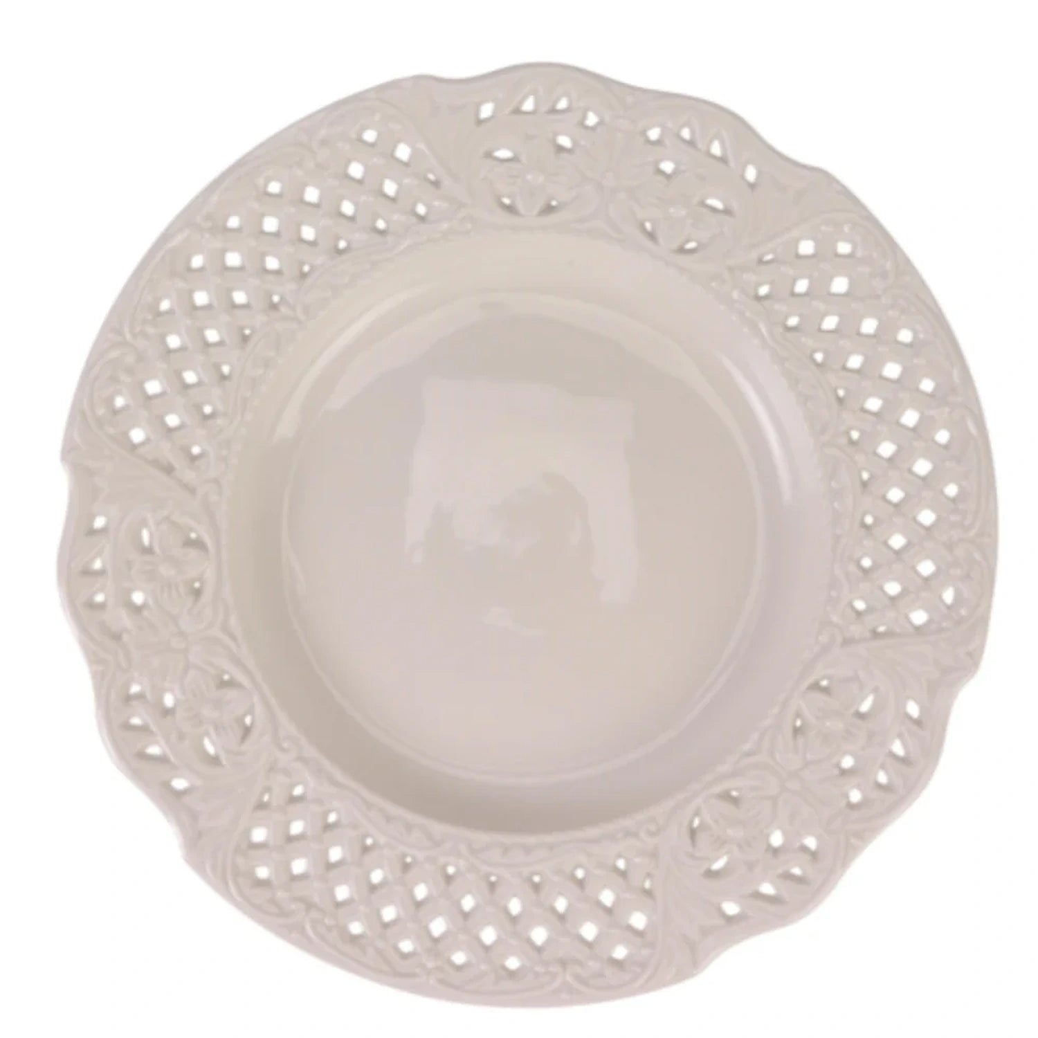 Ivory Pierced Floral Dinnerware