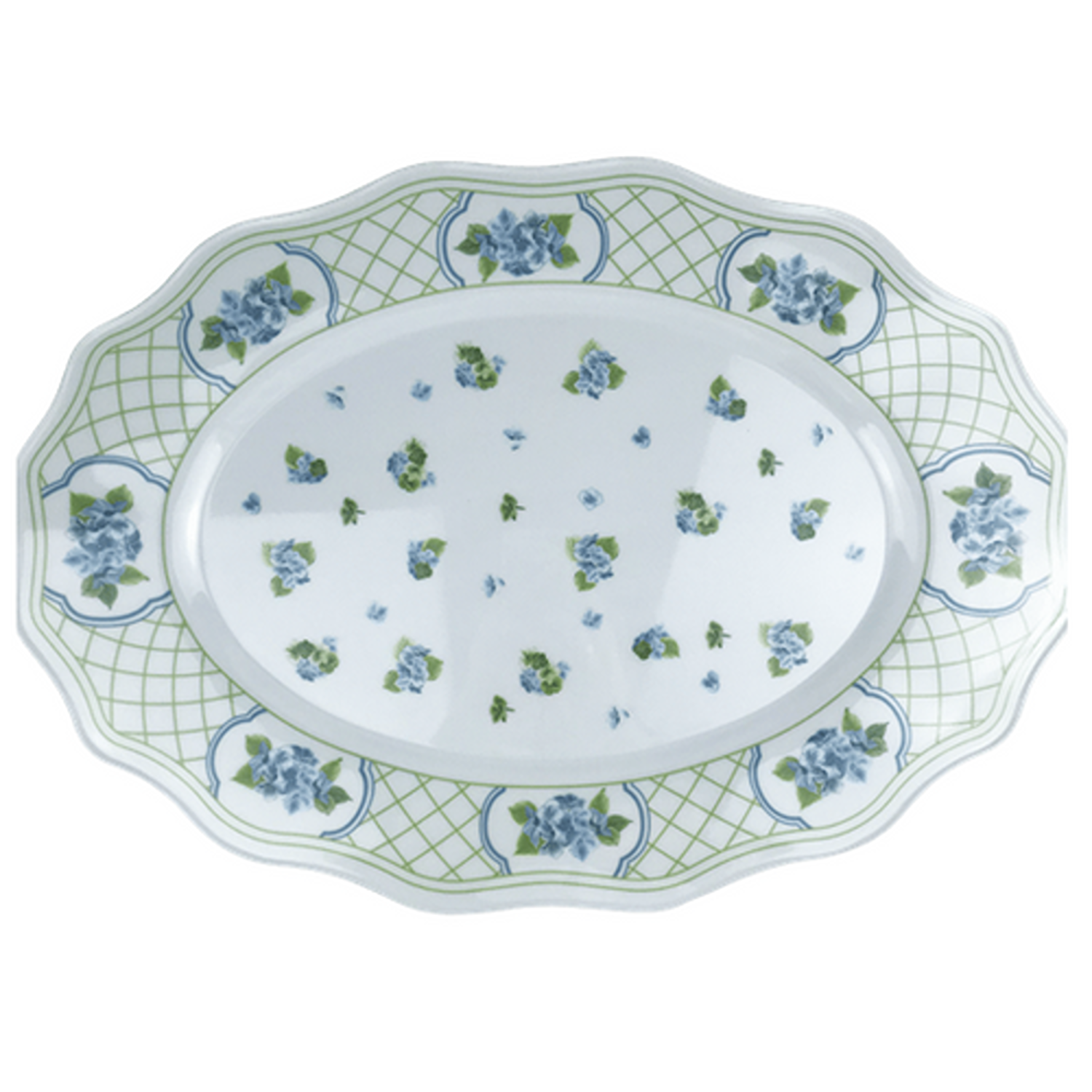 Green Hydrangea Melamine Dinnerware Collection