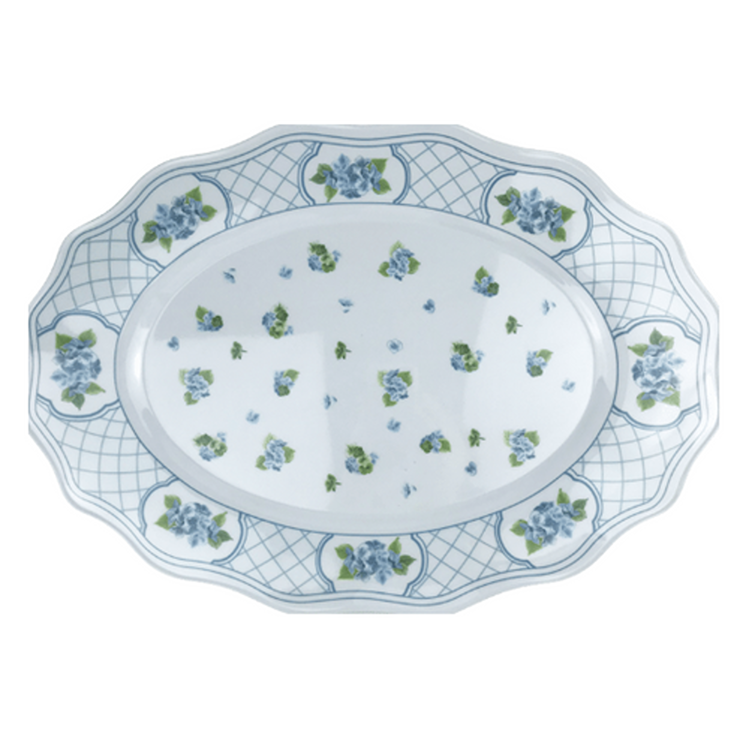 Blue Hydrangea Melamine Dinnerware Collection