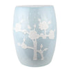 Pastel Blue Cherry Blossom Garden Seat