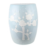 Pastel Blue Cherry Blossom Garden Seat