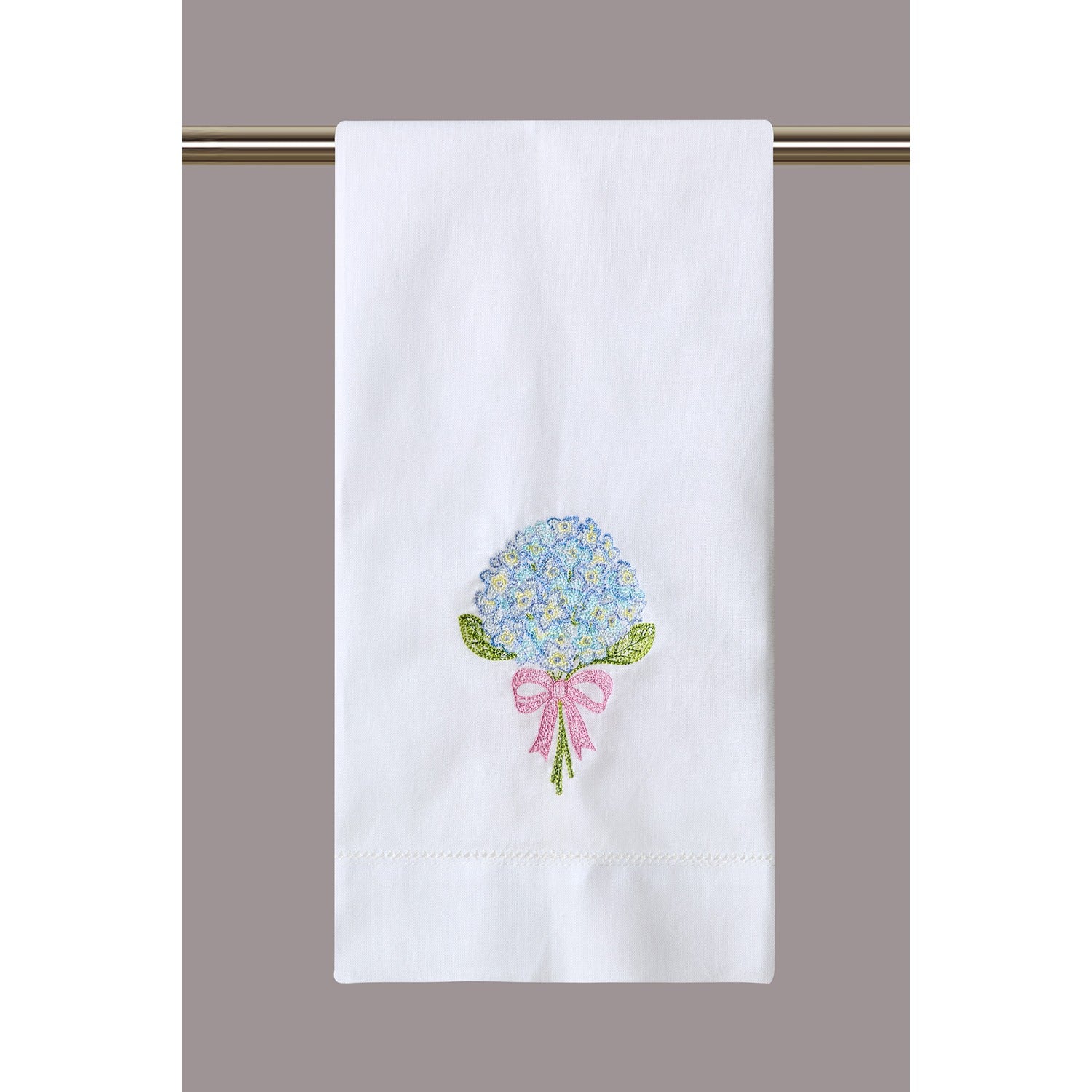 Hydrangea EMB Guest Towel Set of 8