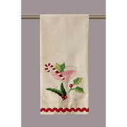 Holiday Cocktail Kitchen Towels in Pink, Set of 4