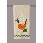 Holiday Cocktail Kitchen Towels in Orange, Set of 4