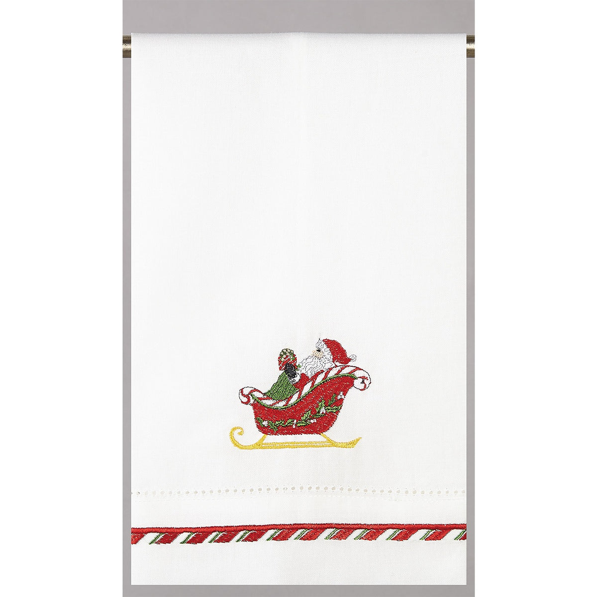 Santa Sleigh Guest Towels, Set of 8