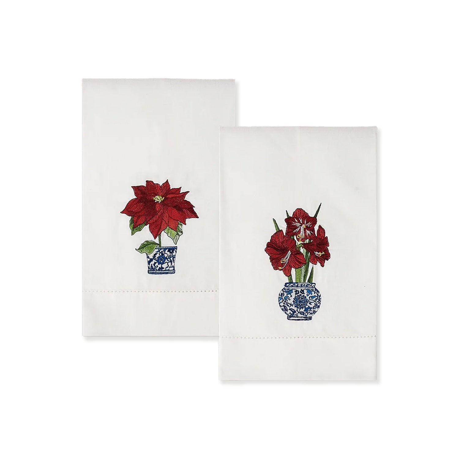 Holiday Chinoiserie EMB Guest Towel Set of 8