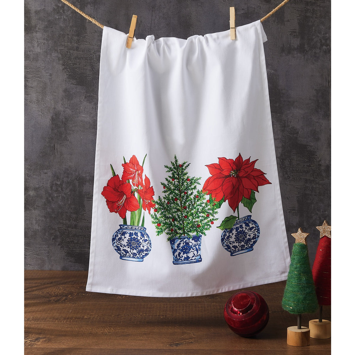 Chinoiserie Pots Kitchen Towels, Set of 4
