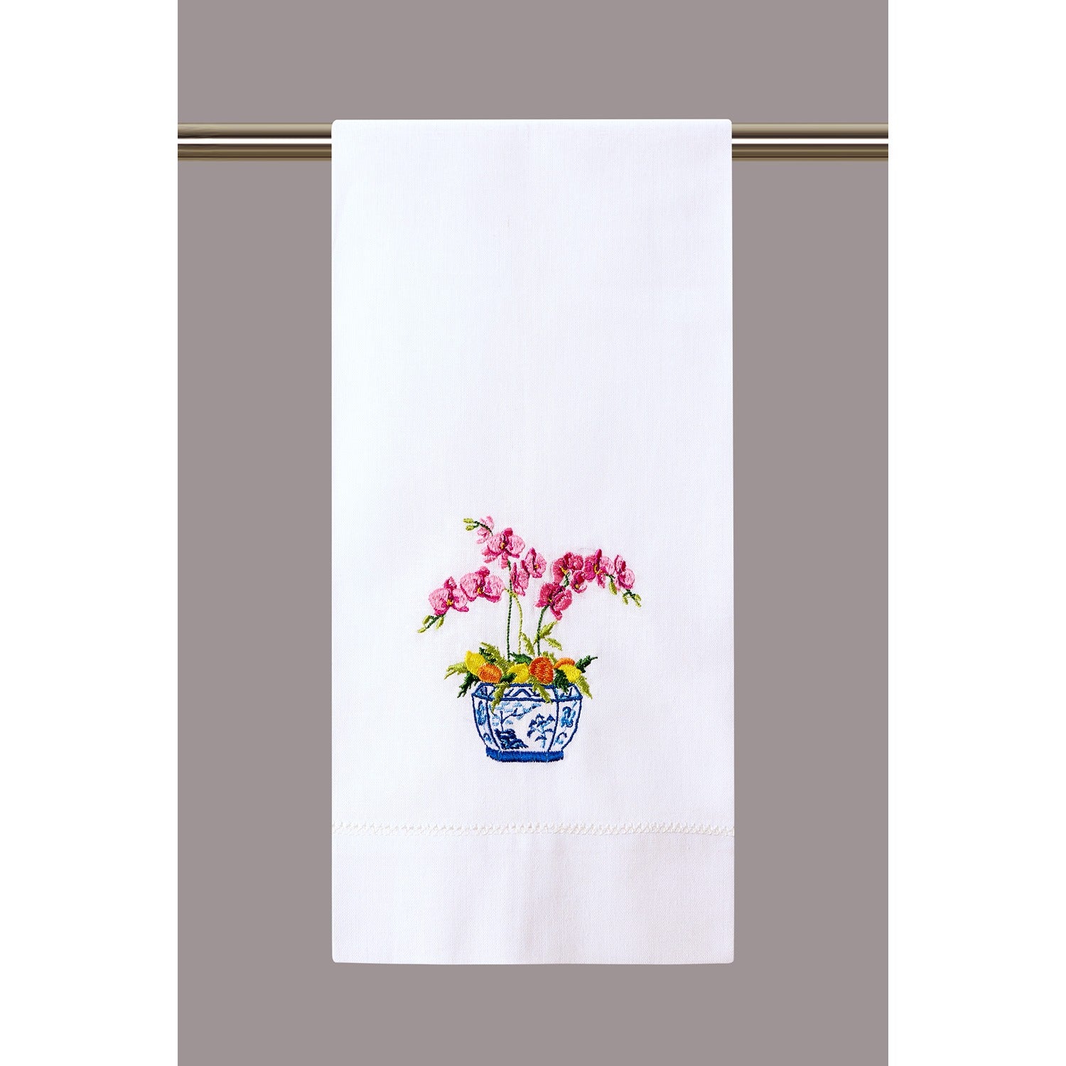 Oranges & Orchids Guest Towel Set of 8