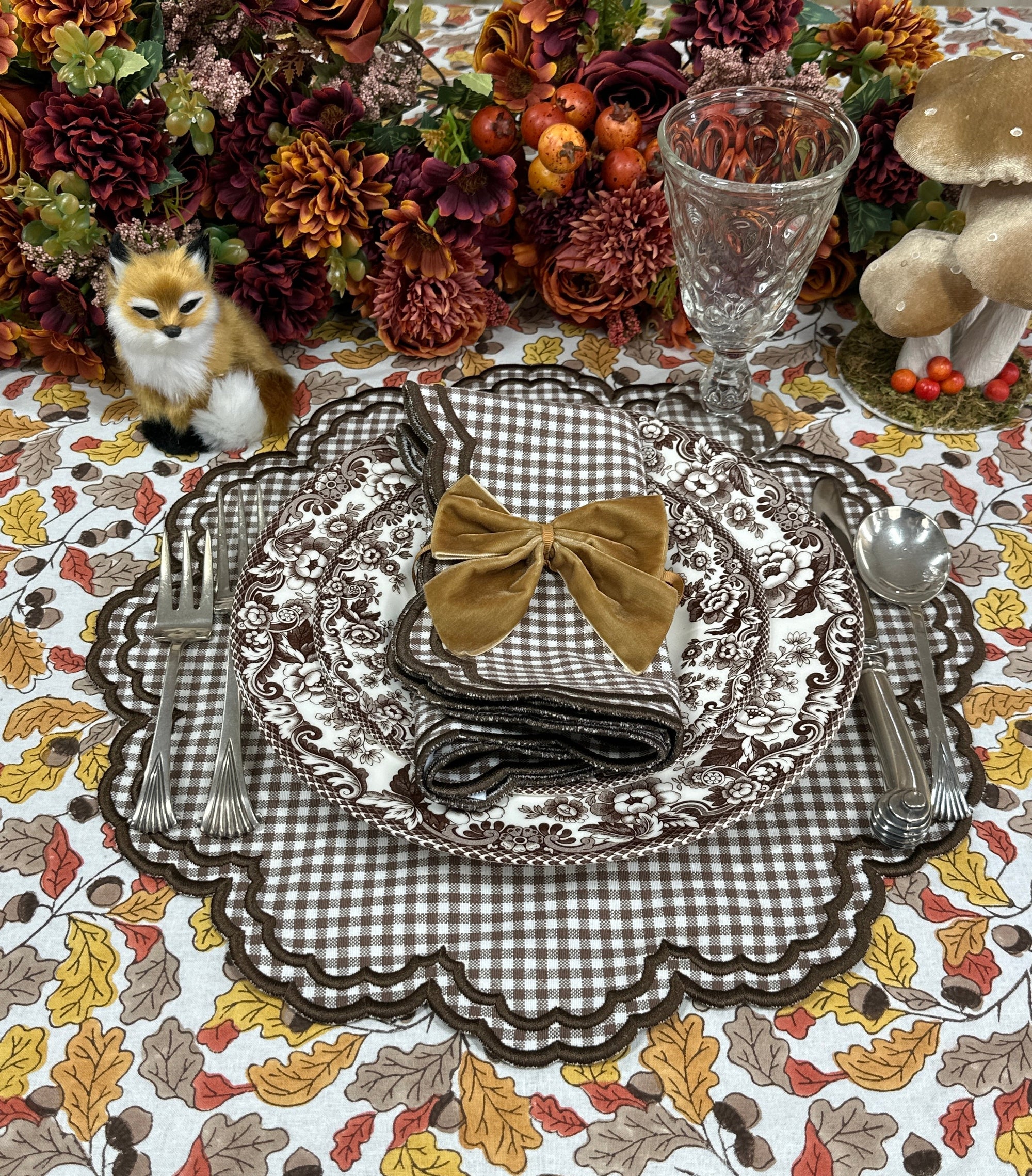 Bettina Placemat - Cocoa Gingham (Set of 4)