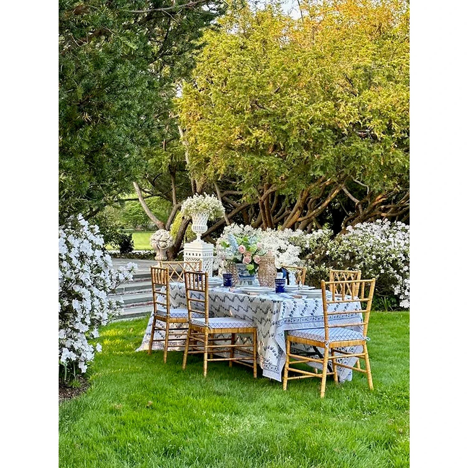 White Cast Aluminum Fretwork Urn And Pedestal