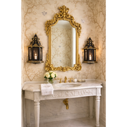 Black & Gold Pagoda Sconce
