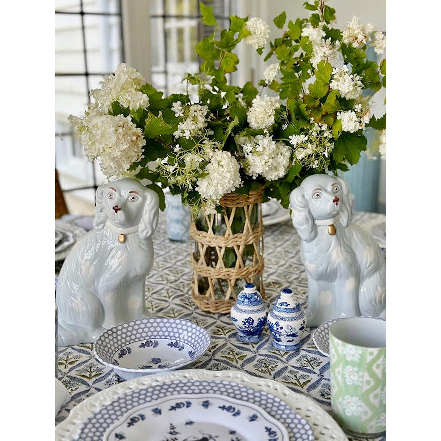 Pale Blue Staffordshire Dogs