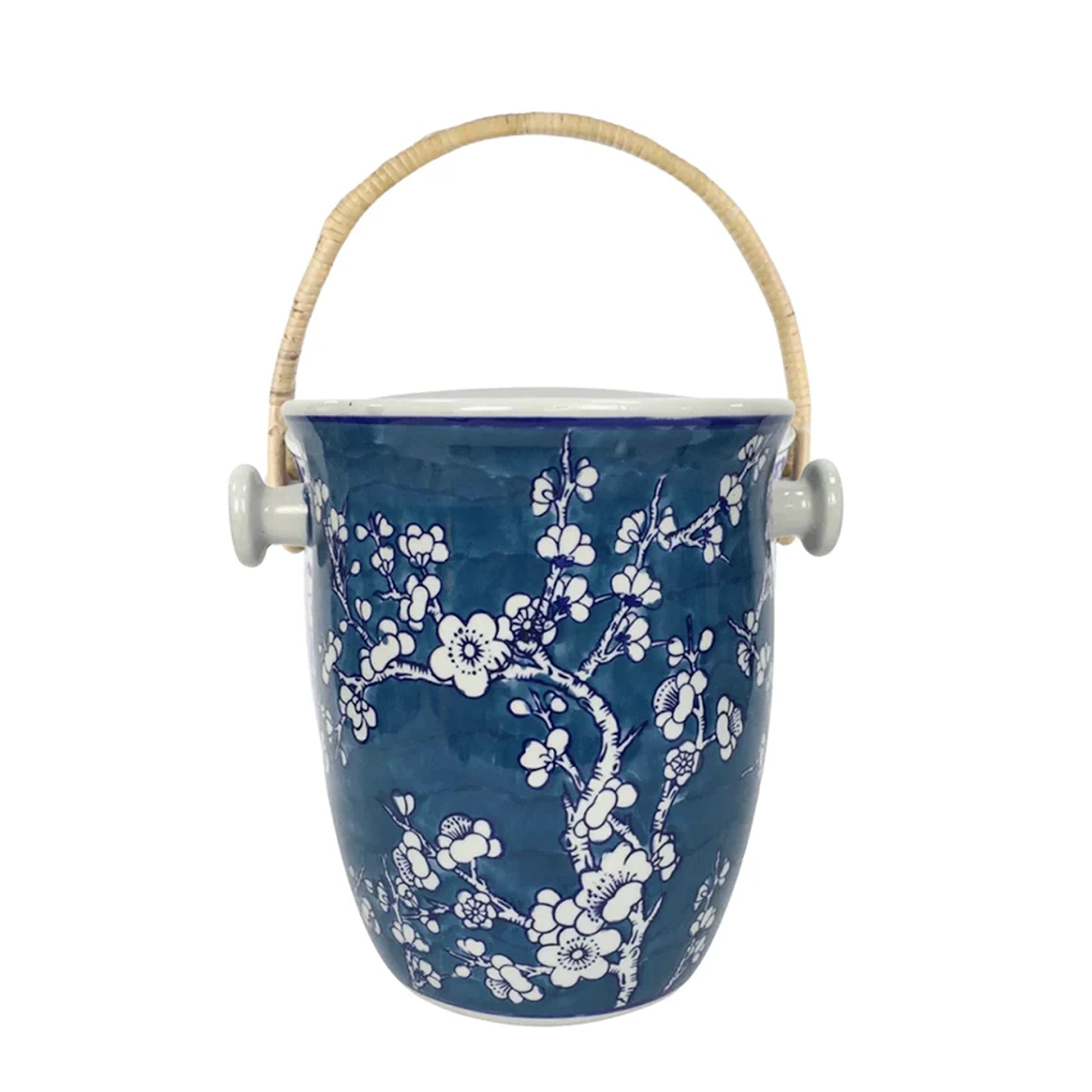 Navy Cherry Blossom Ice Bucket