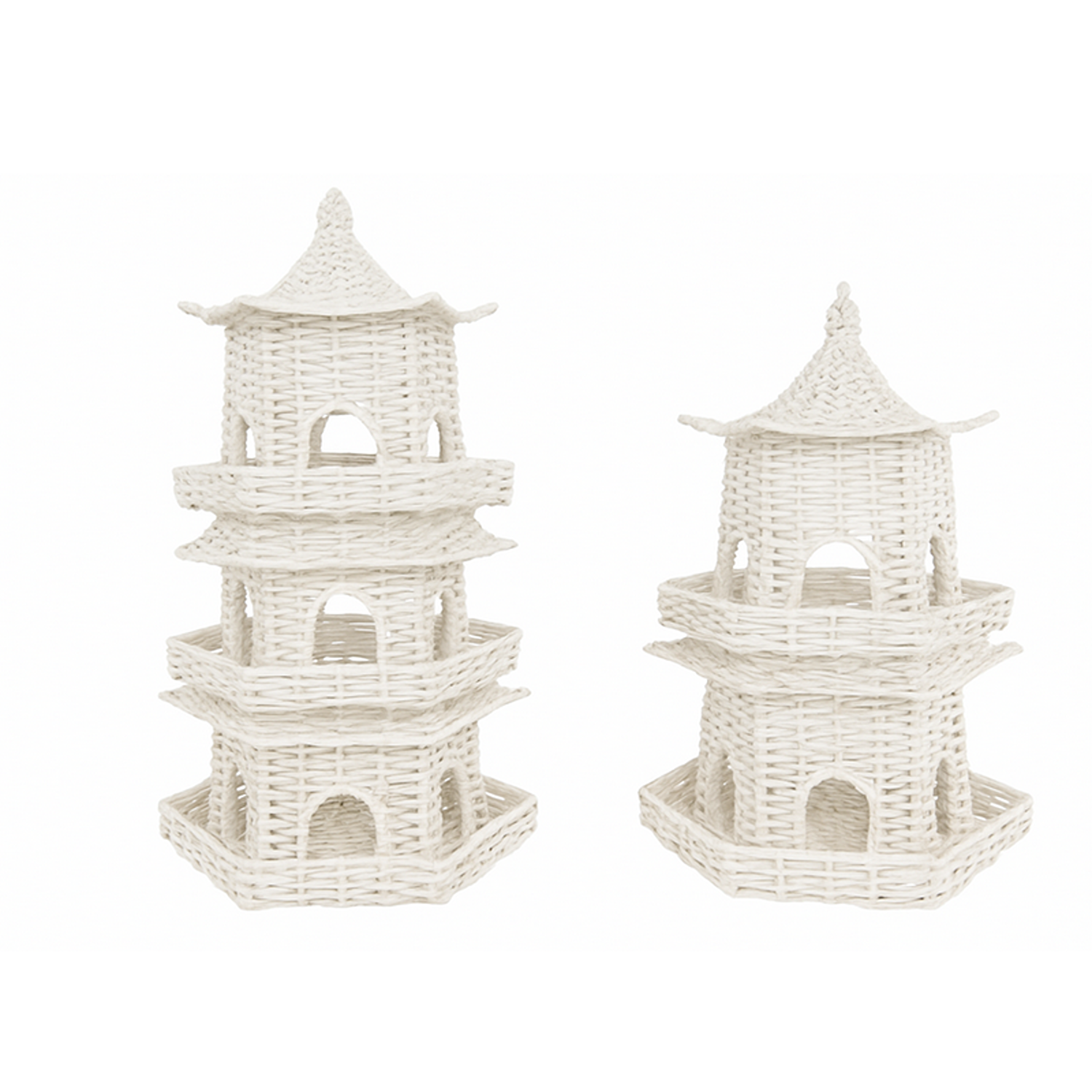 White Grand Wicker Pagoda (2 Sizes)