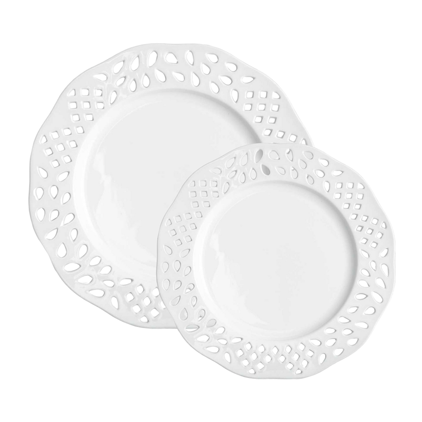 White Pierced Dinnerware