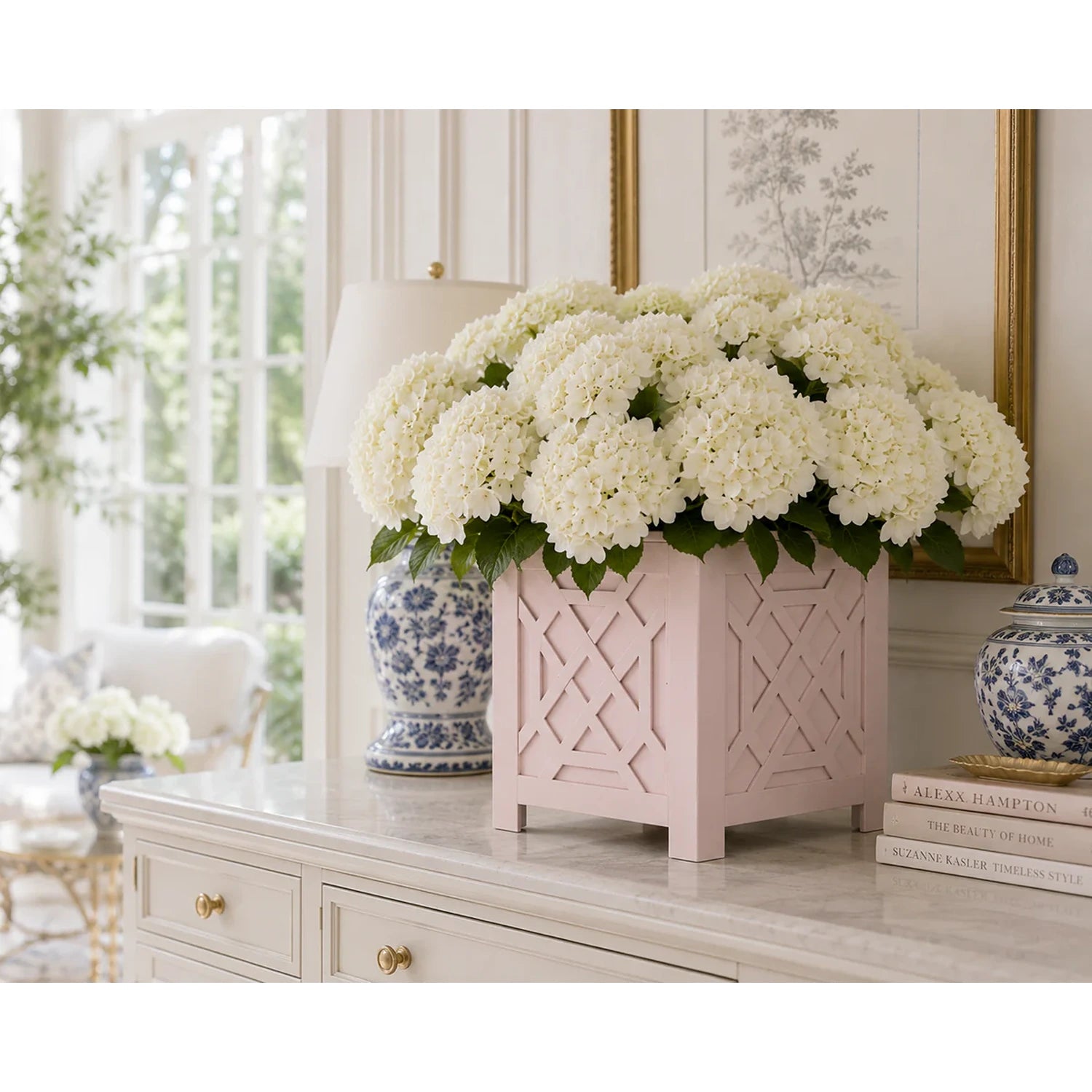 Pink Chippendale Planter