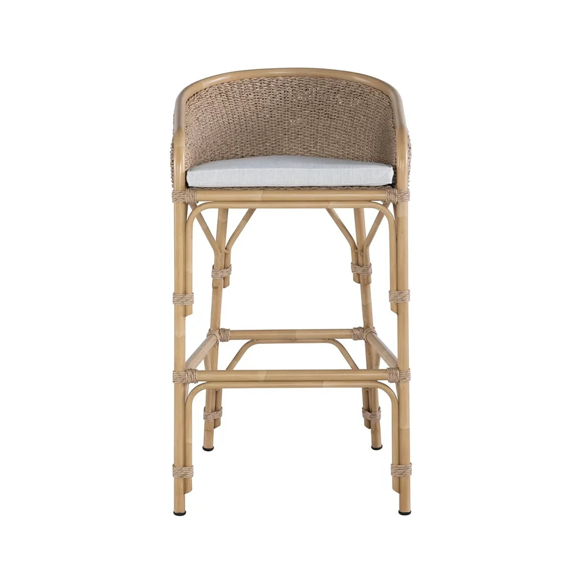 Zweifel Outdoor Bar Chair (Twisted Hyacinth Weave)