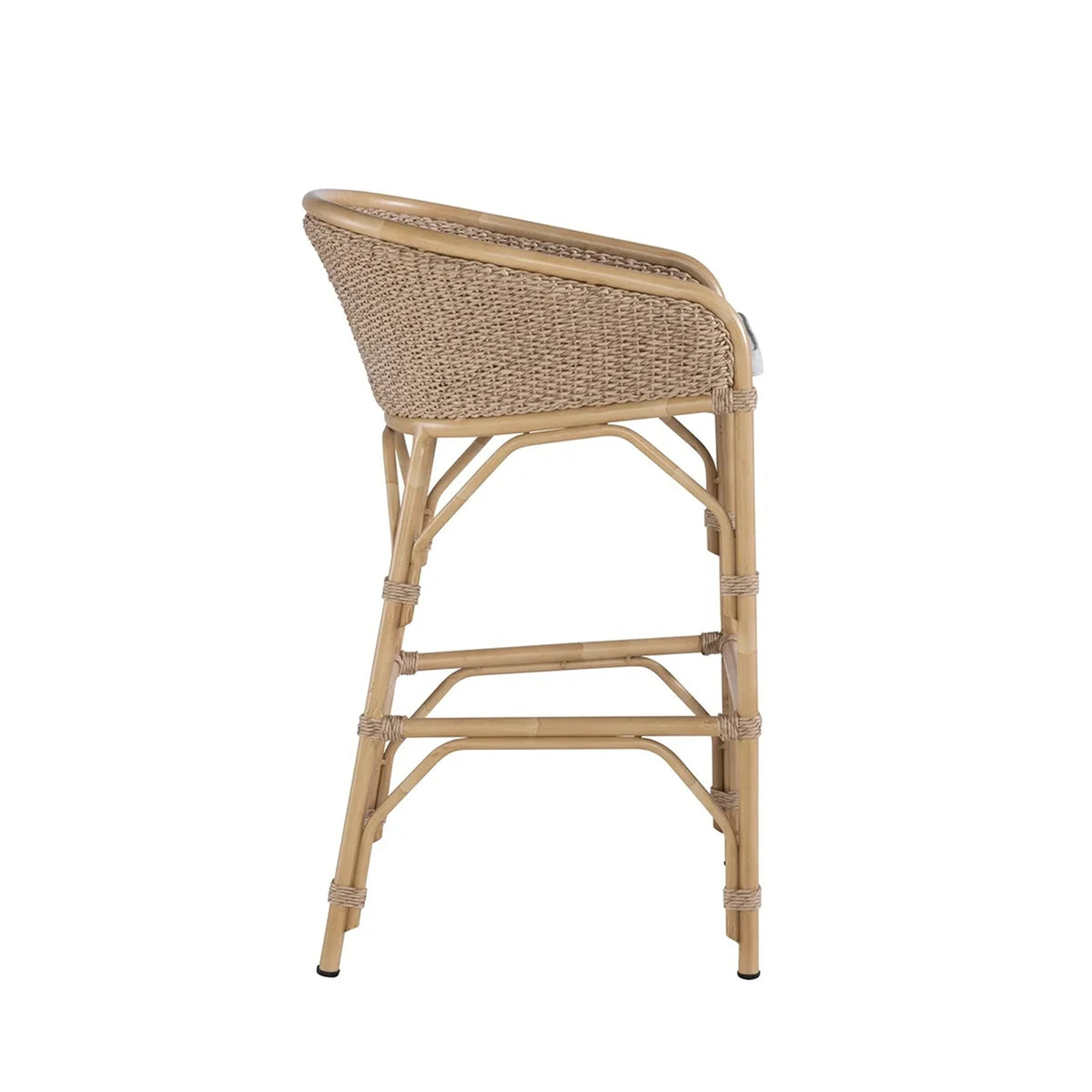 Zweifel Outdoor Bar Chair (Twisted Hyacinth Weave)