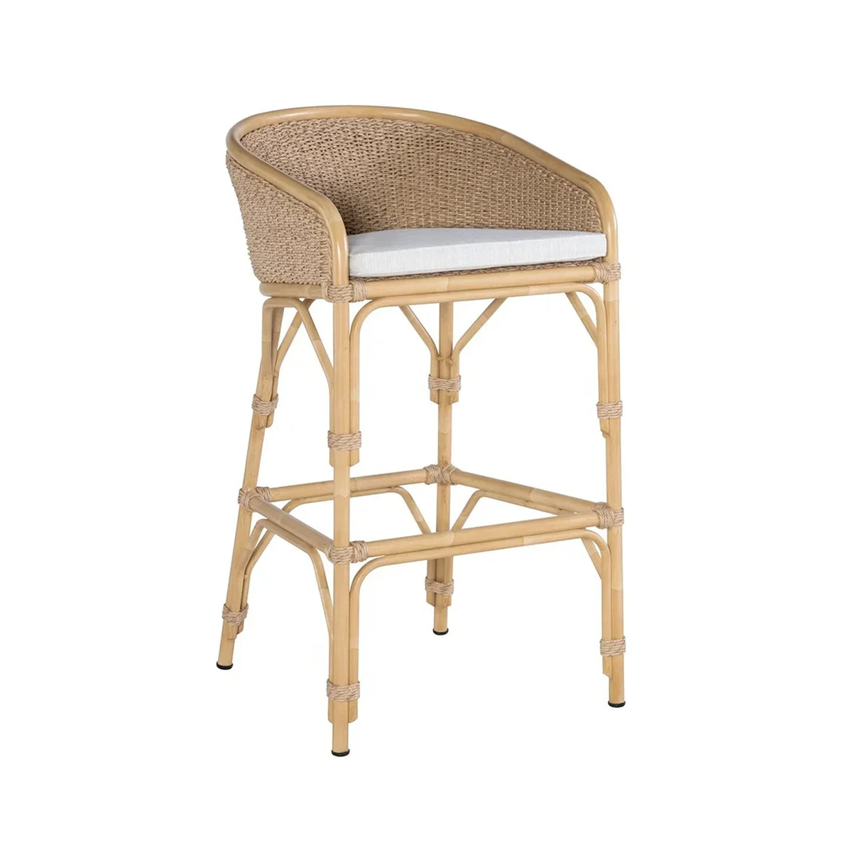 Zweifel Outdoor Bar Chair (Twisted Hyacinth Weave)