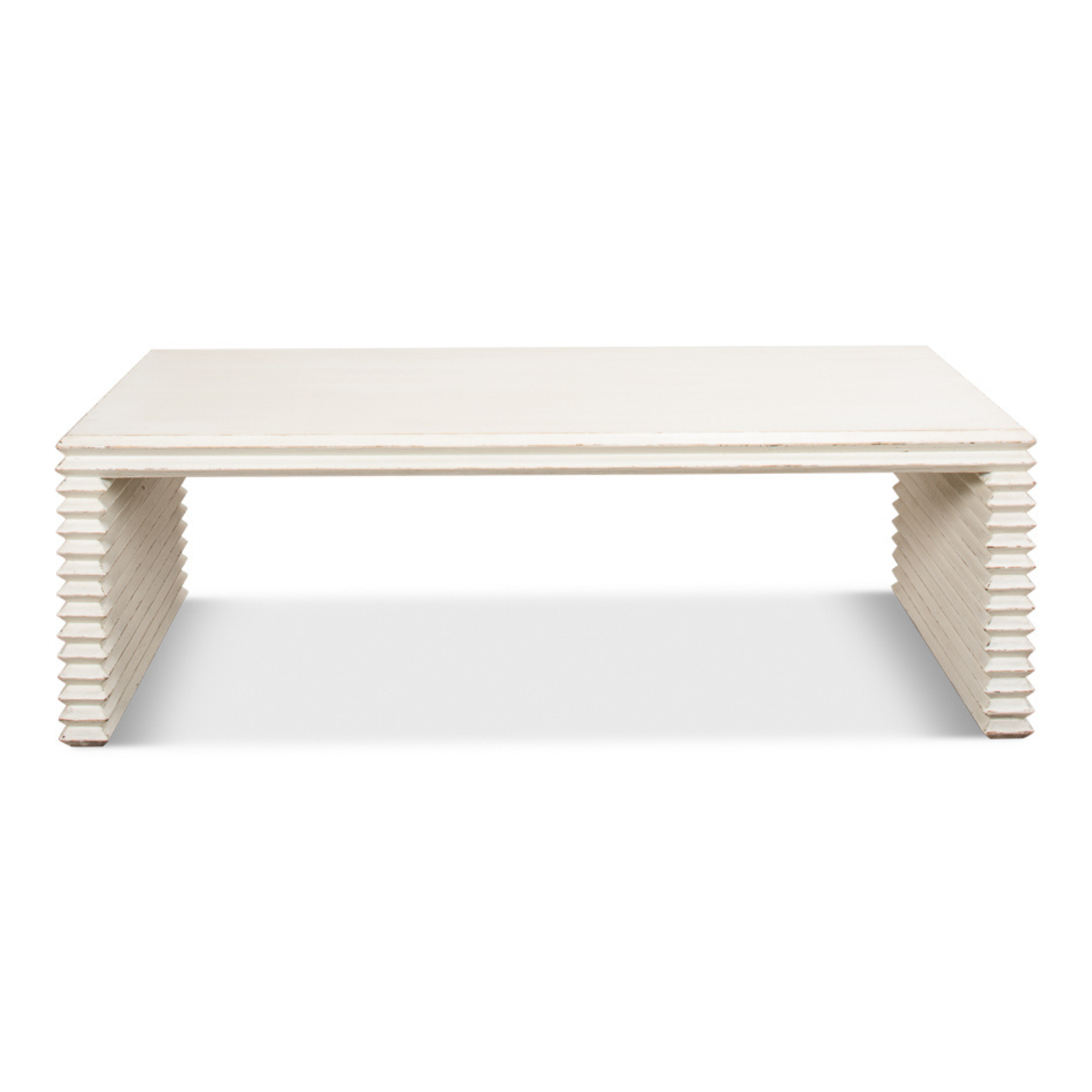 Stacked Cocktail Table - Antique White