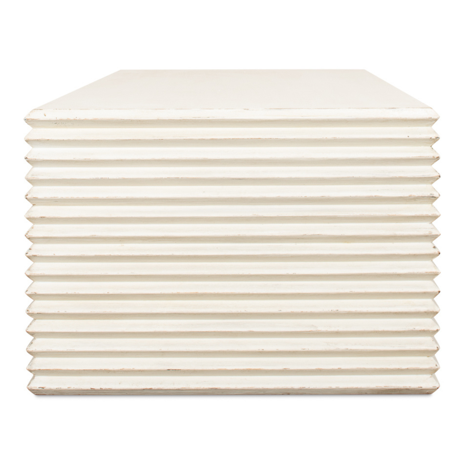 Stacked Cocktail Table - Antique White