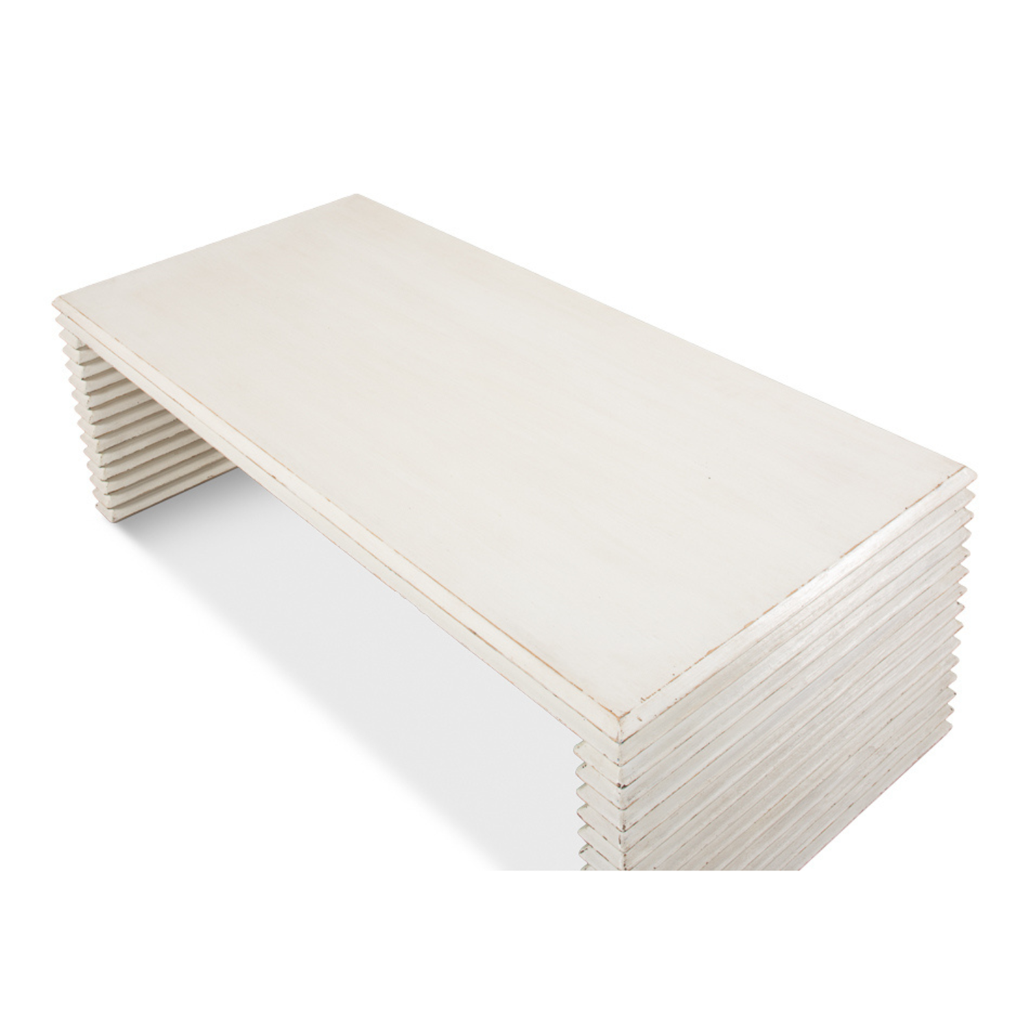 Stacked Cocktail Table - Antique White