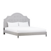 Zest Light Grey Upholstered Bed W/Welt