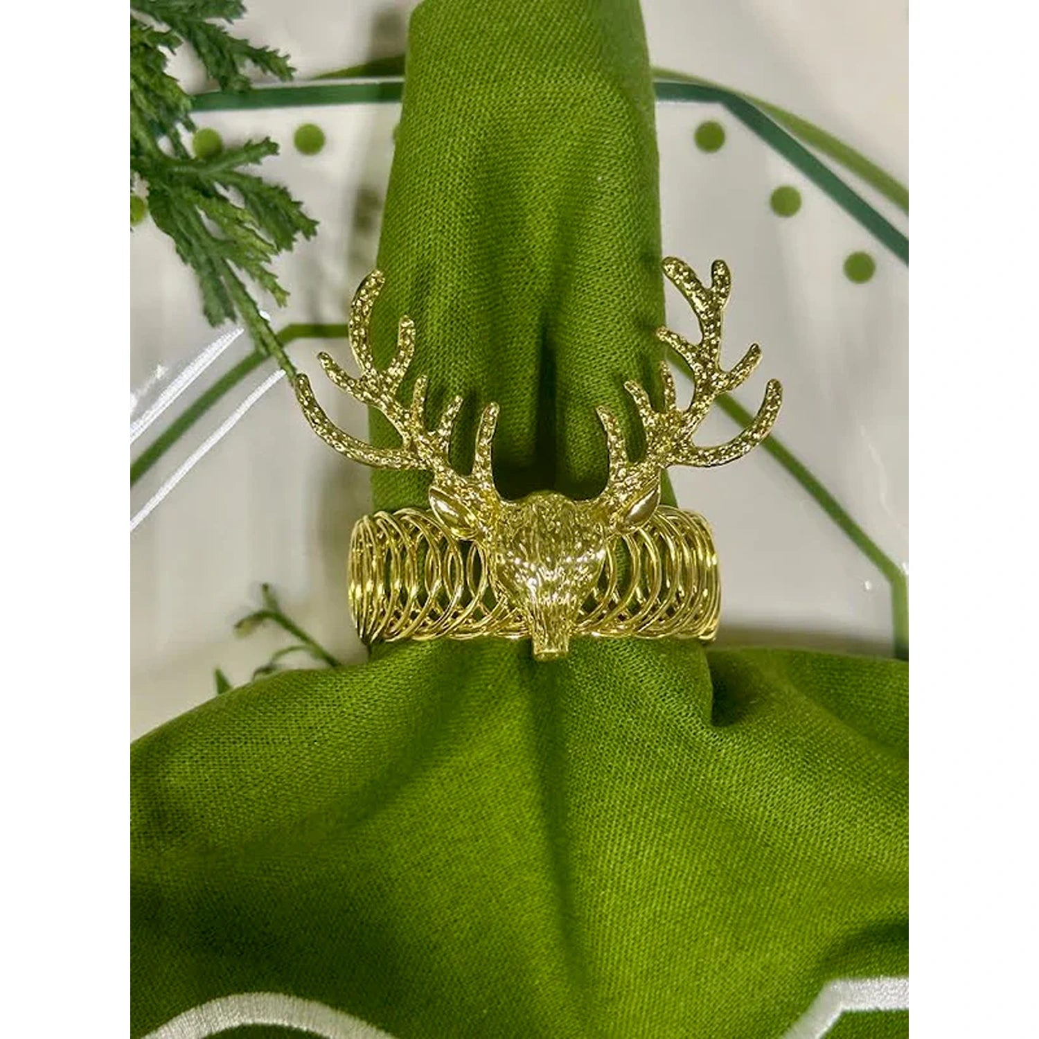 Stag Deer Set of 4 Napkin Ring