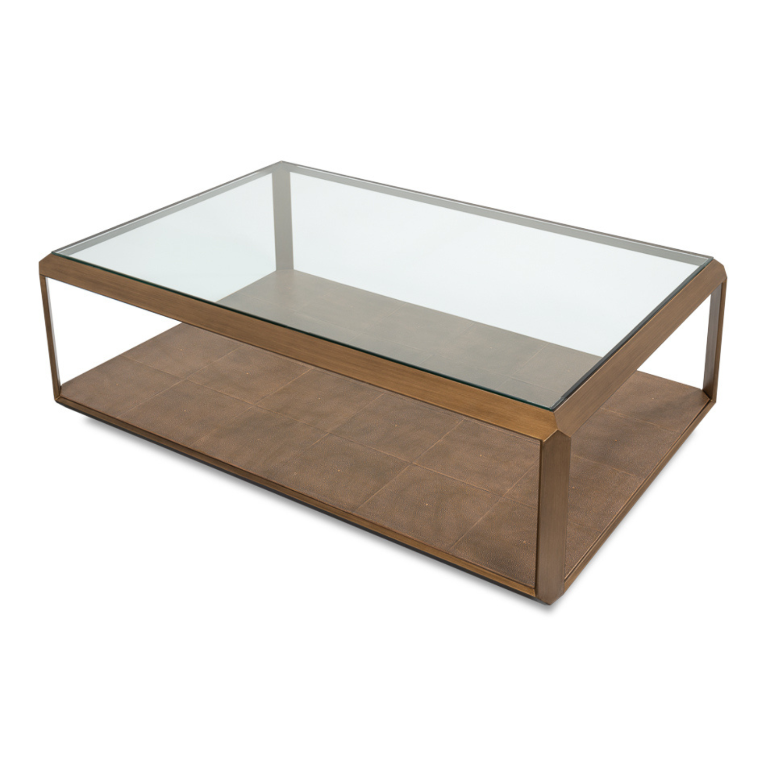 Gilbert Shagreen Cocktail Table, Tawny Brown