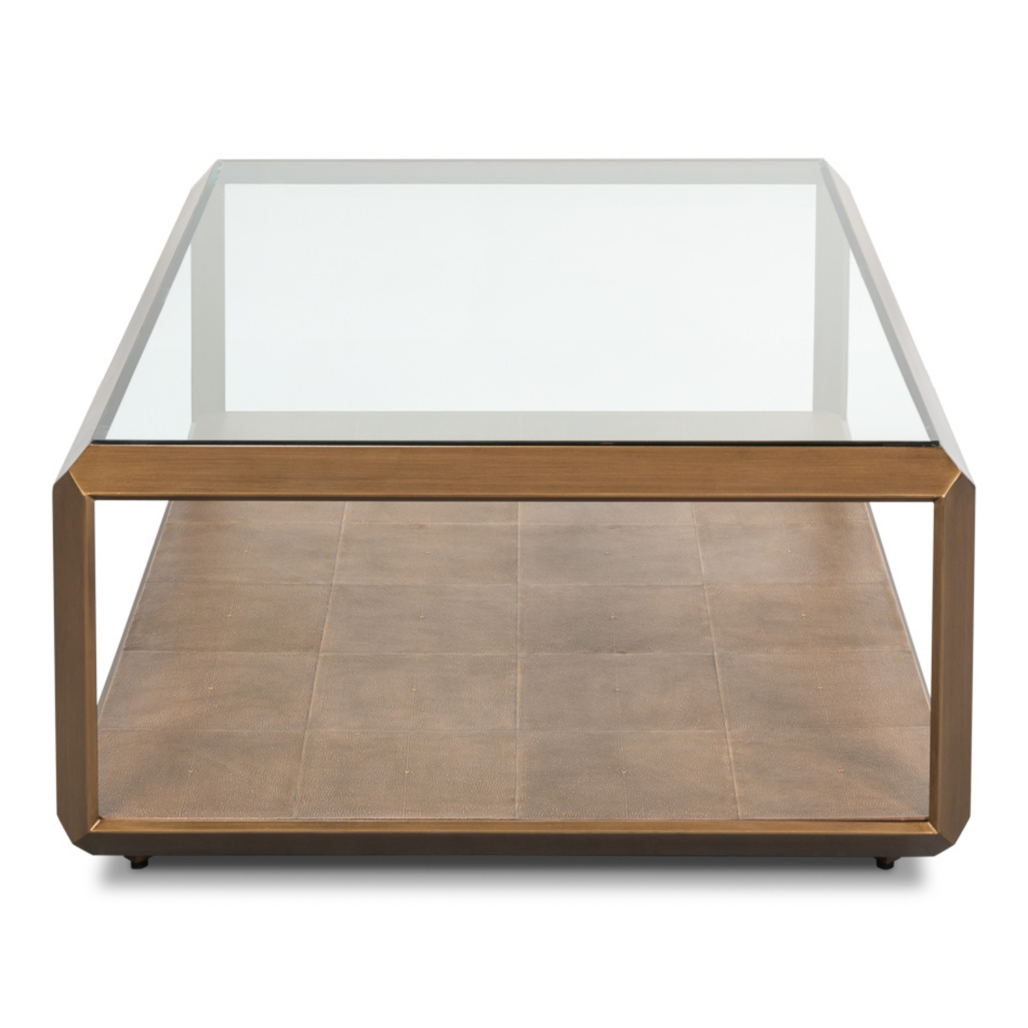 Gilbert Shagreen Cocktail Table, Tawny Brown