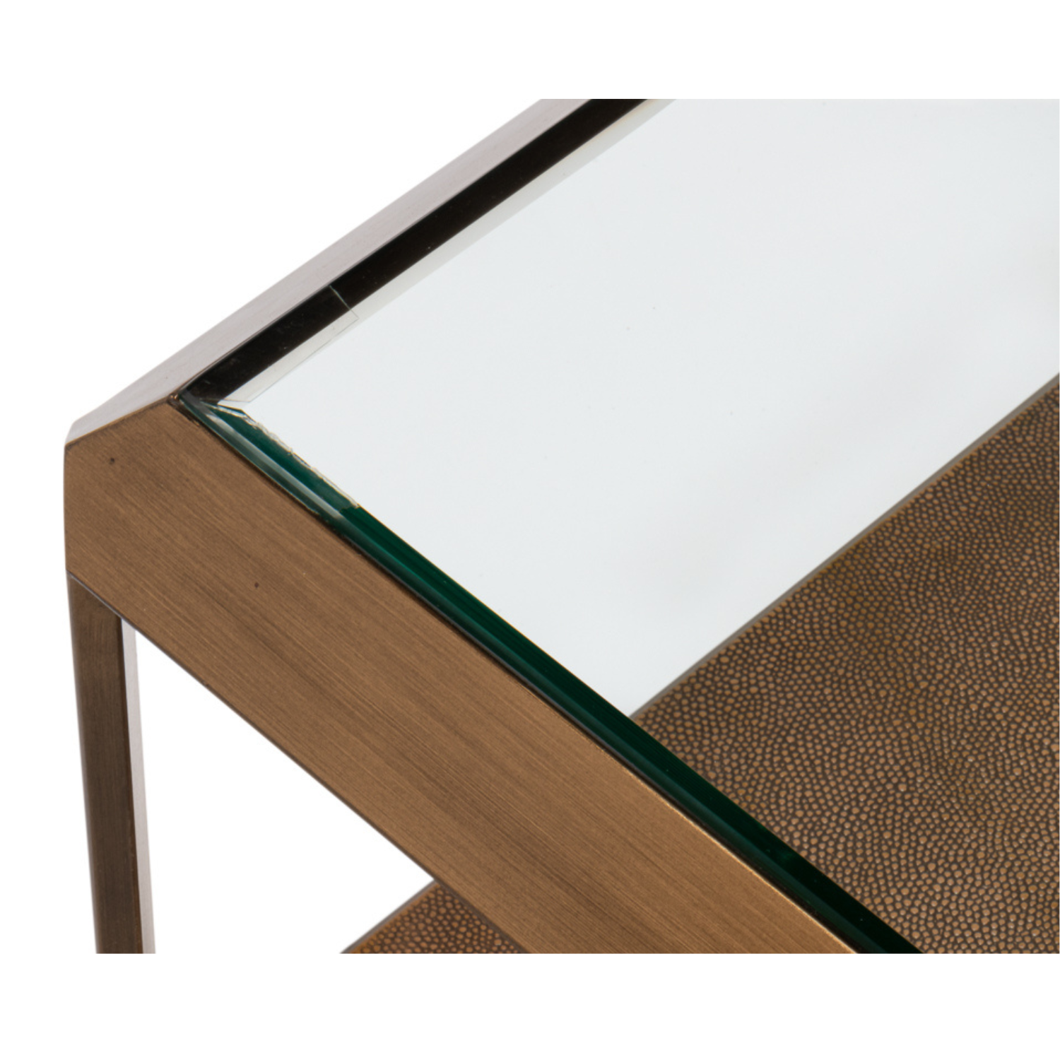 Gilbert Shagreen Cocktail Table, Tawny Brown