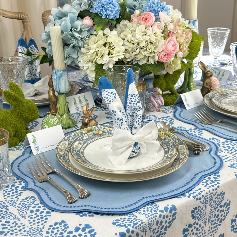 Charlotte Placemat - Blue and Blue (Set of 4)