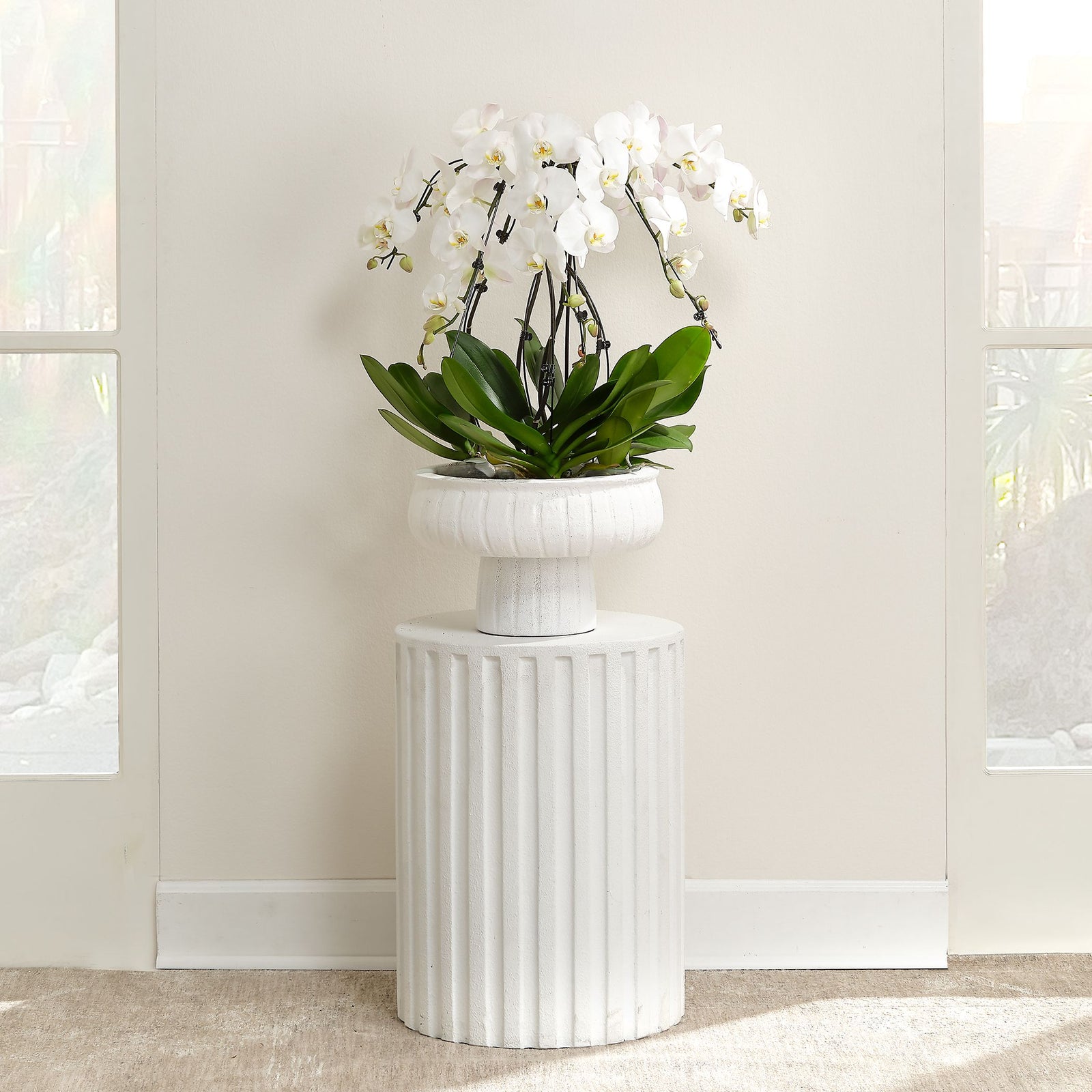 Fluted Column Side Table