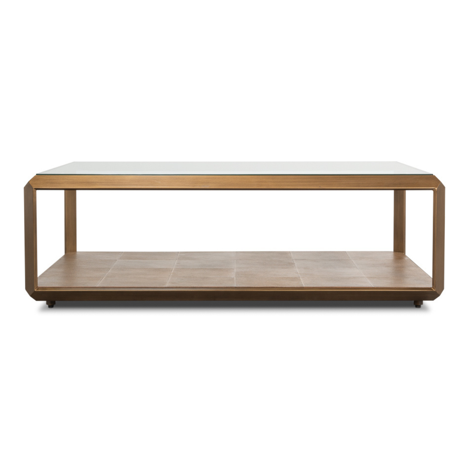 Gilbert Shagreen Cocktail Table, Tawny Brown