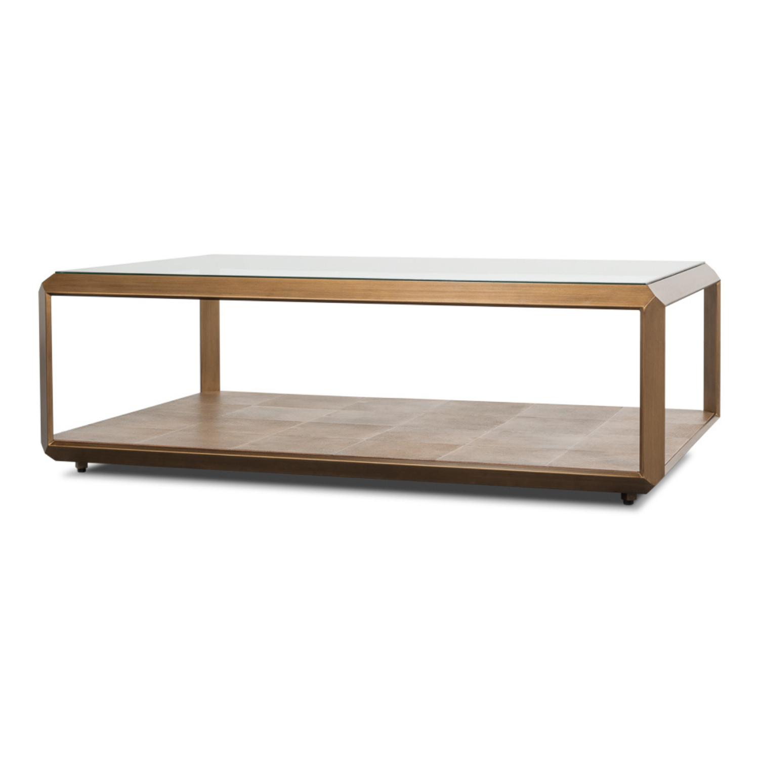Gilbert Shagreen Cocktail Table, Tawny Brown