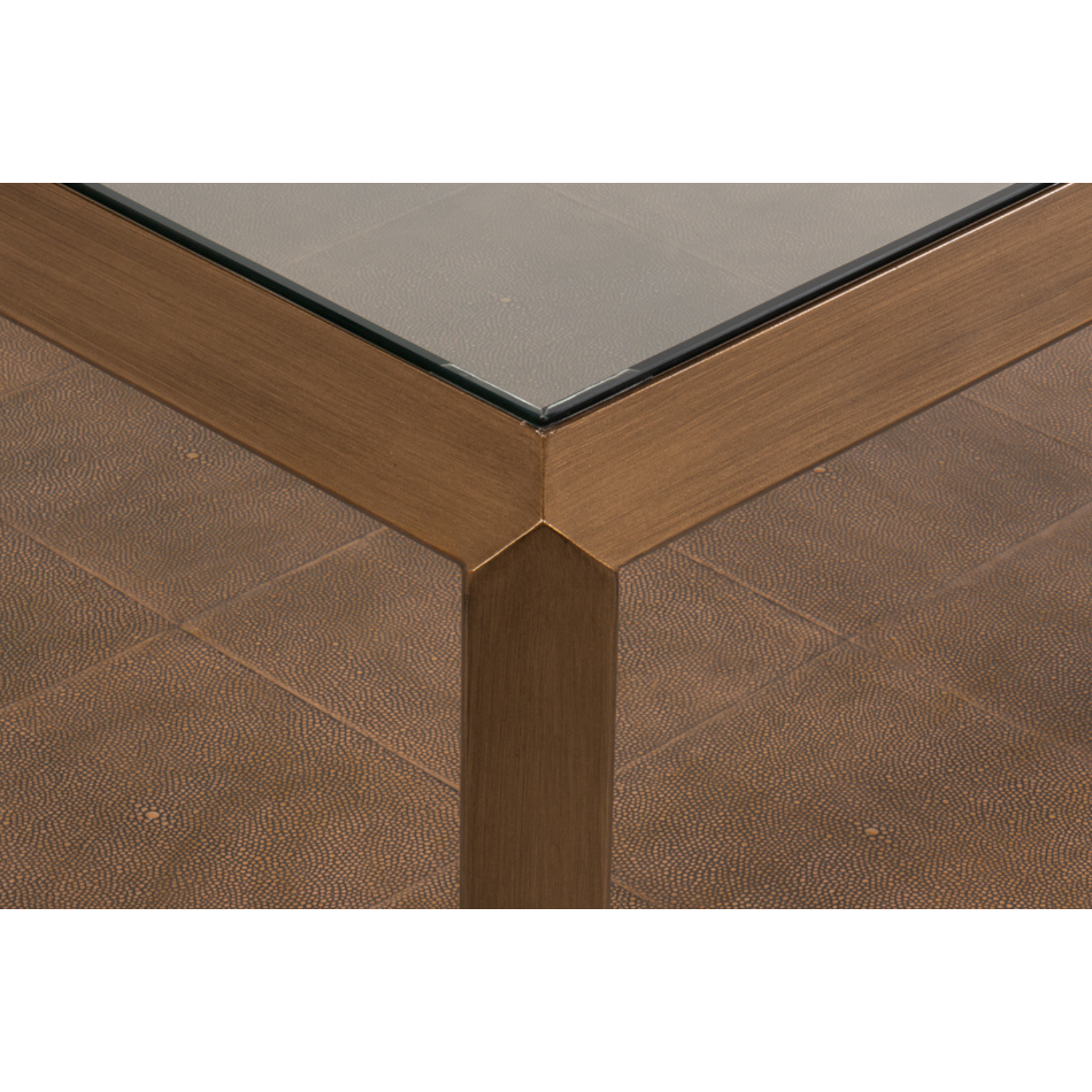 Gilbert Shagreen Cocktail Table, Tawny Brown