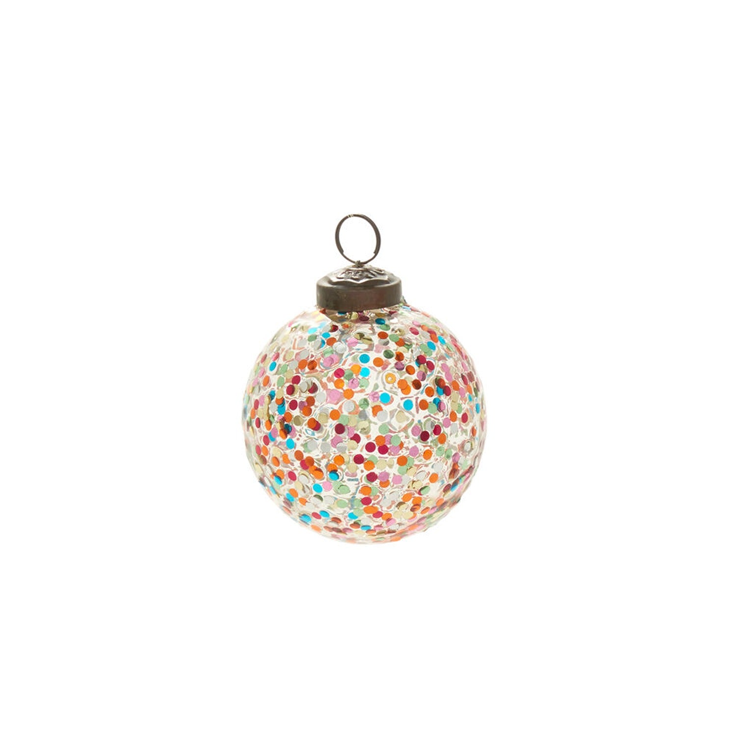 Rainbow Glitter Ornament -  Set of 6