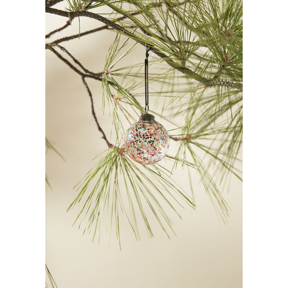 Rainbow Glitter Ornament -  Set of 6