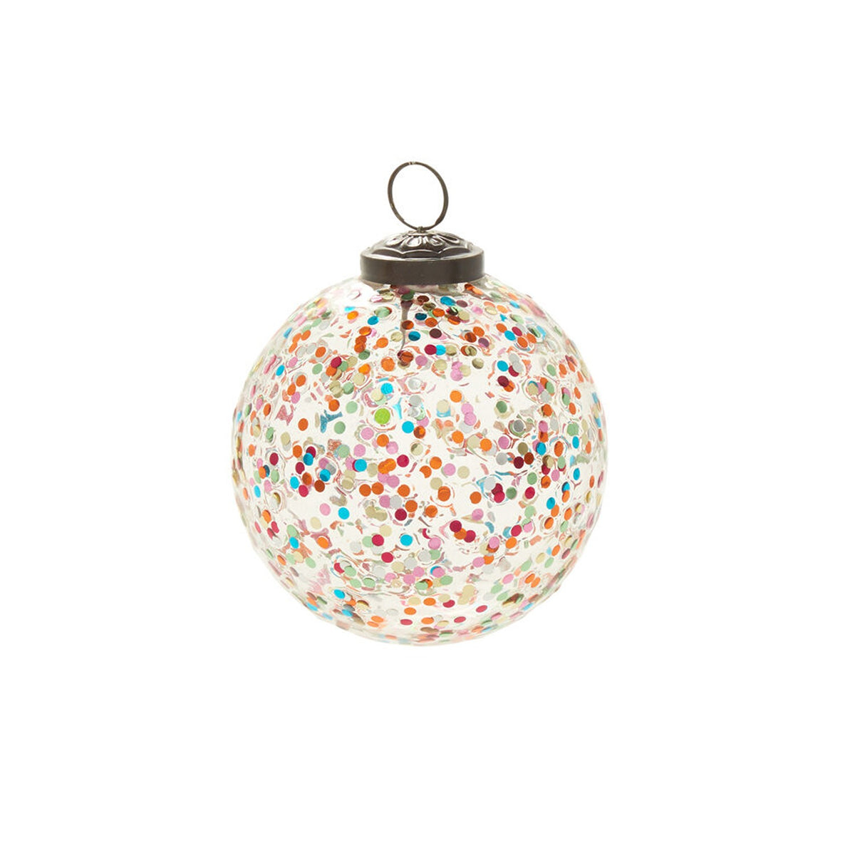 Rainbow Glitter Ornament -  Set of 6