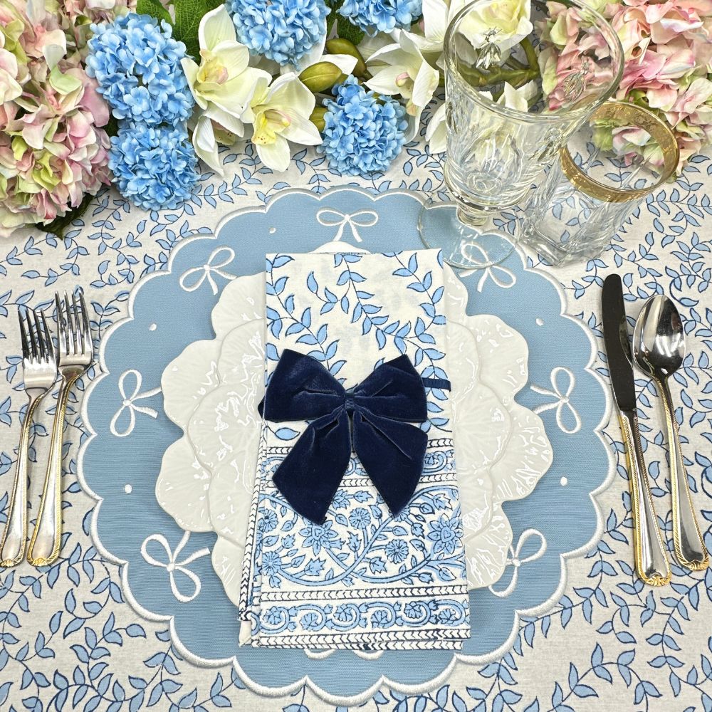 Blue Leaves - Napkin (Set of 4)