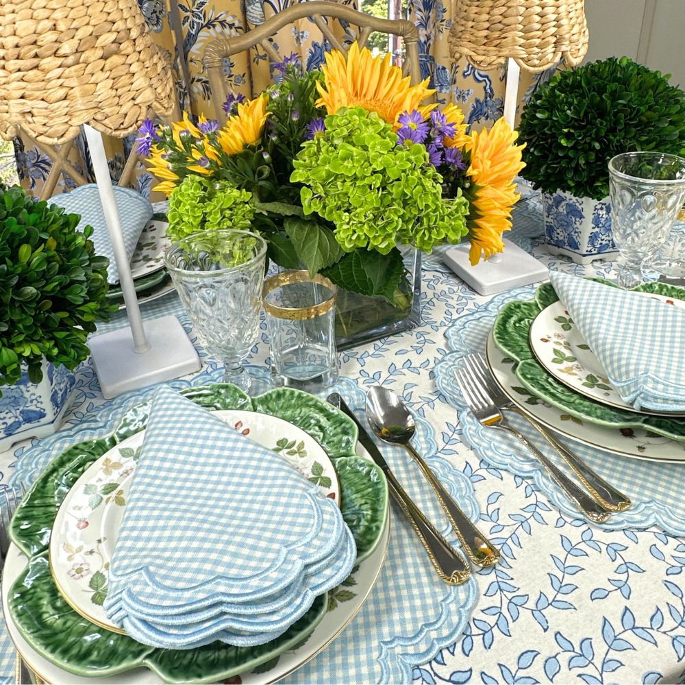 Blue Leaves - Tablecloth