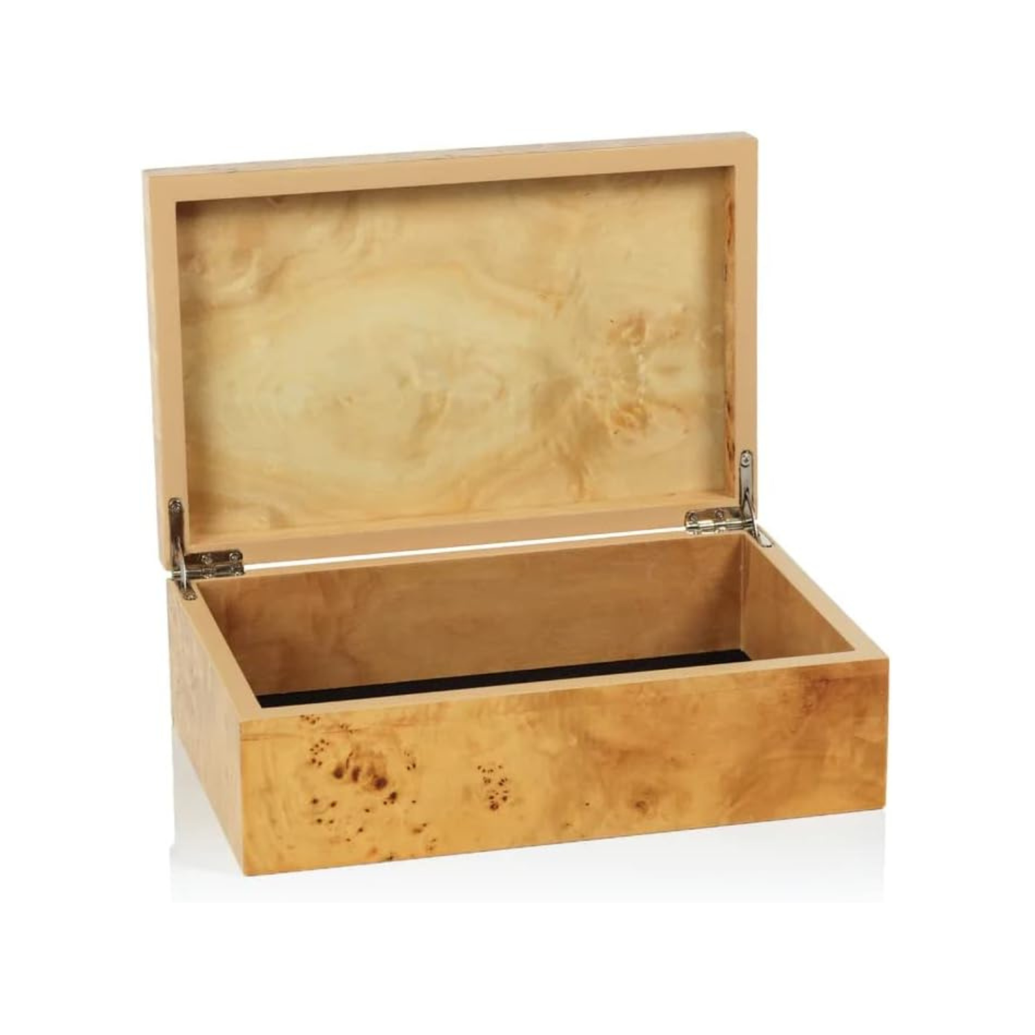 Mason Burl Wood Design Decorative Box