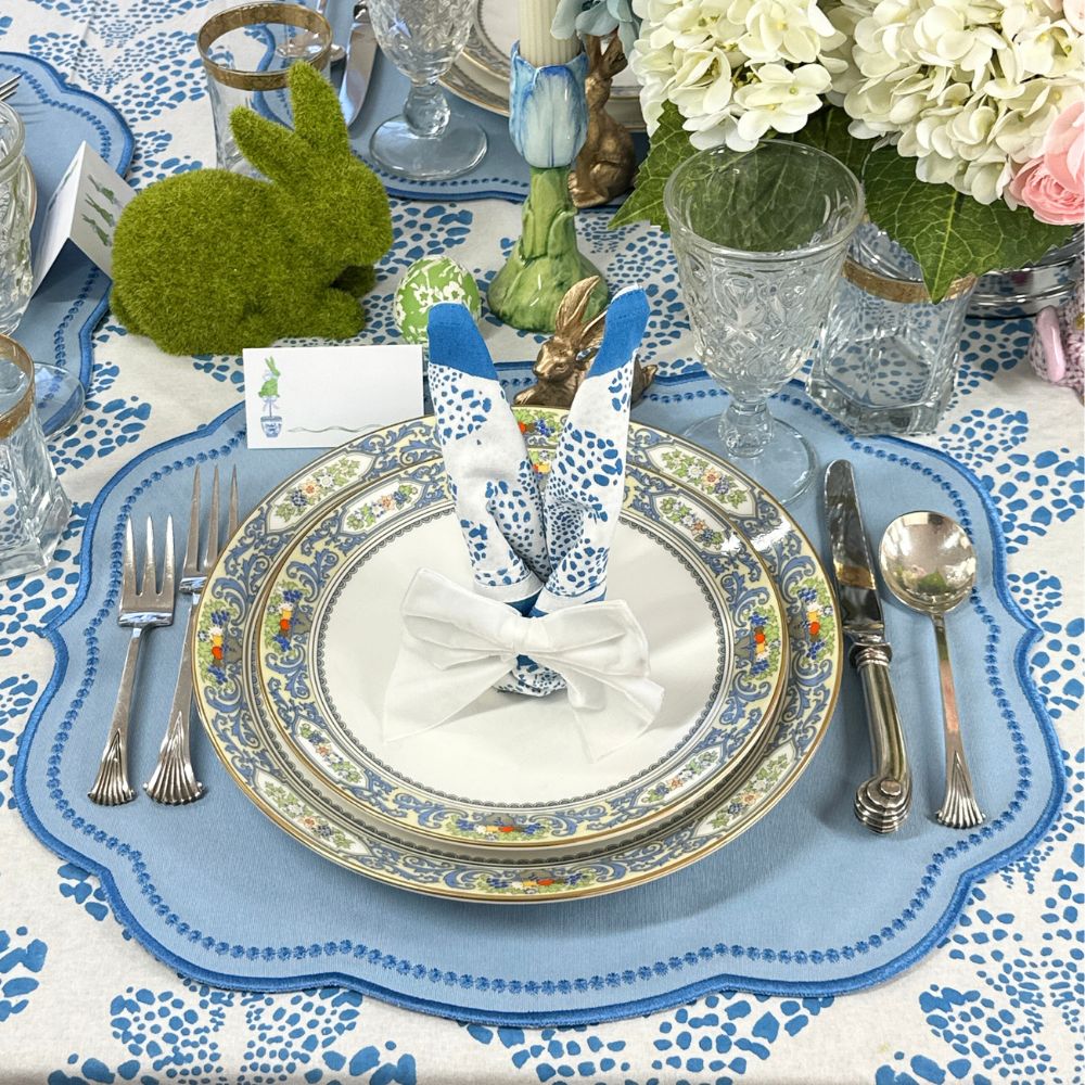Charlotte Placemat - Blue and Blue (Set of 4)