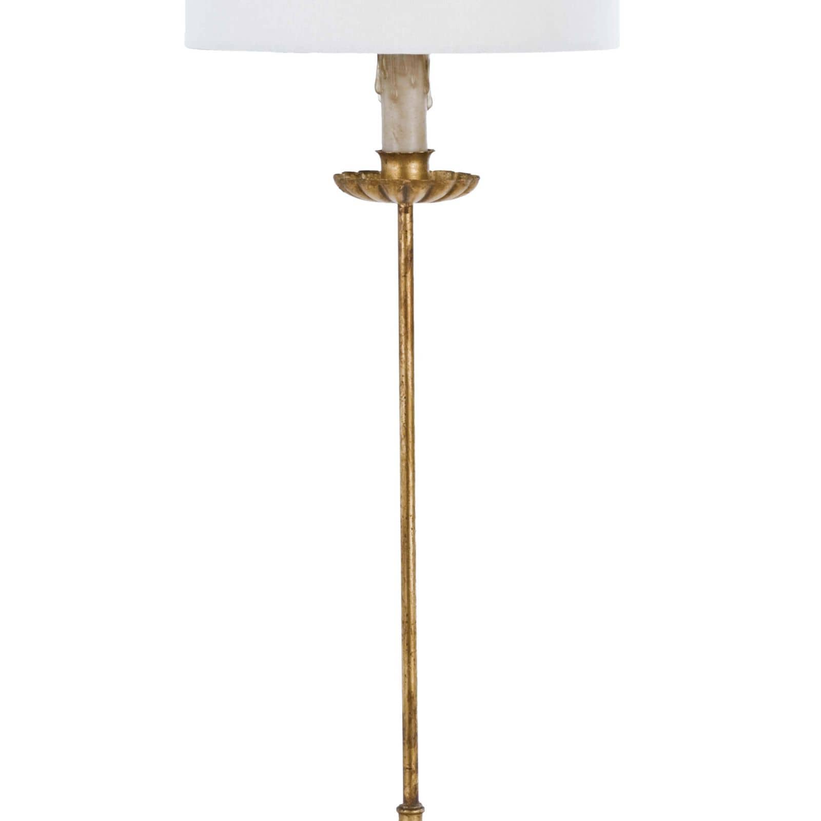 Clove Stem Buffet Table Lamp With Natural Linen Shade