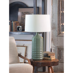 Temperance Ceramic Table Lamp (Olive)