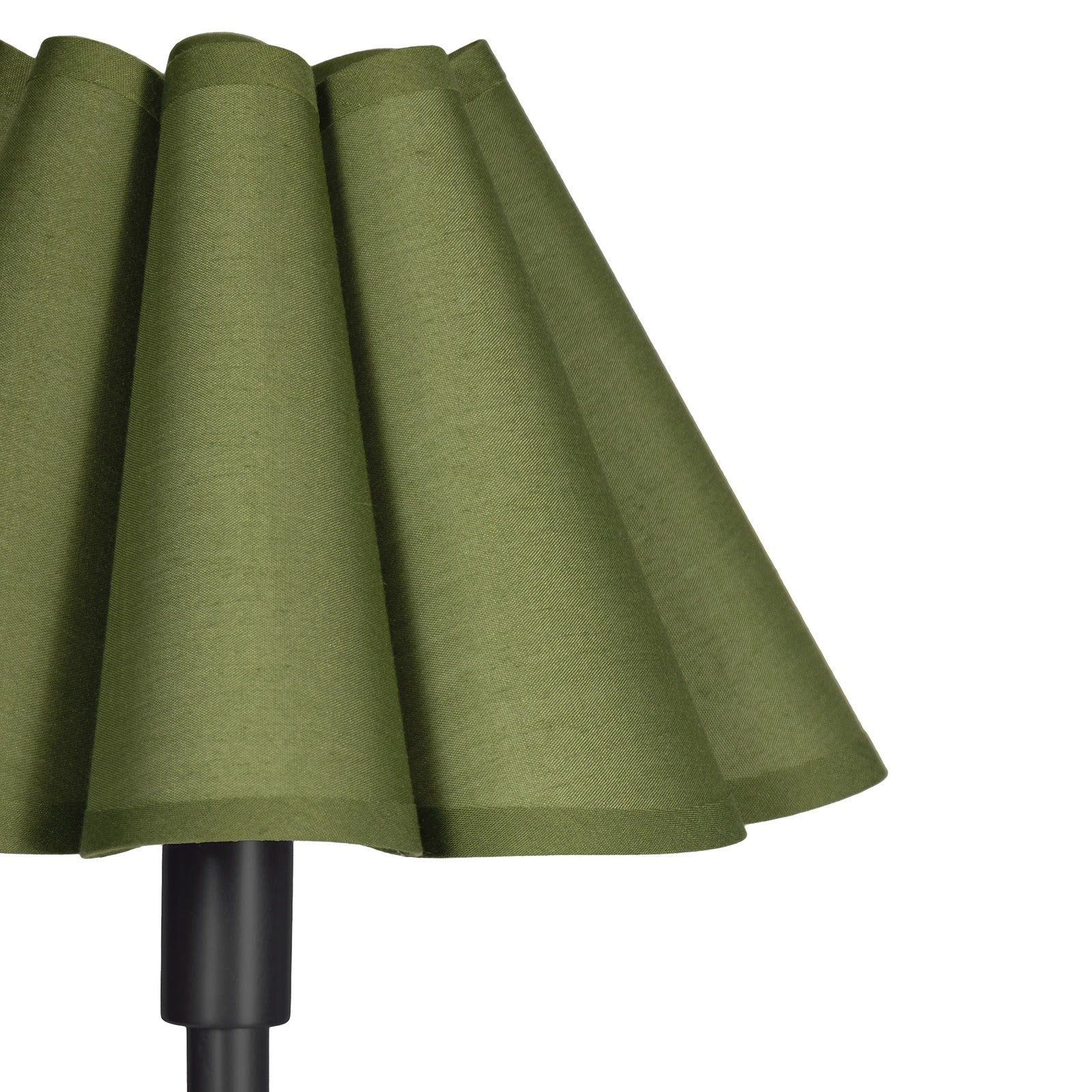 Polly Buffet Lamp (Blackened Brass with Green Scalloped Shade)