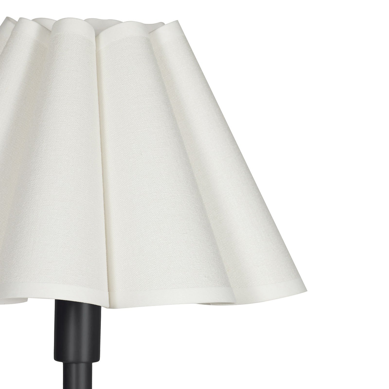 Polly Buffet Lamp (Blackened Brass with White Scalloped Shade)