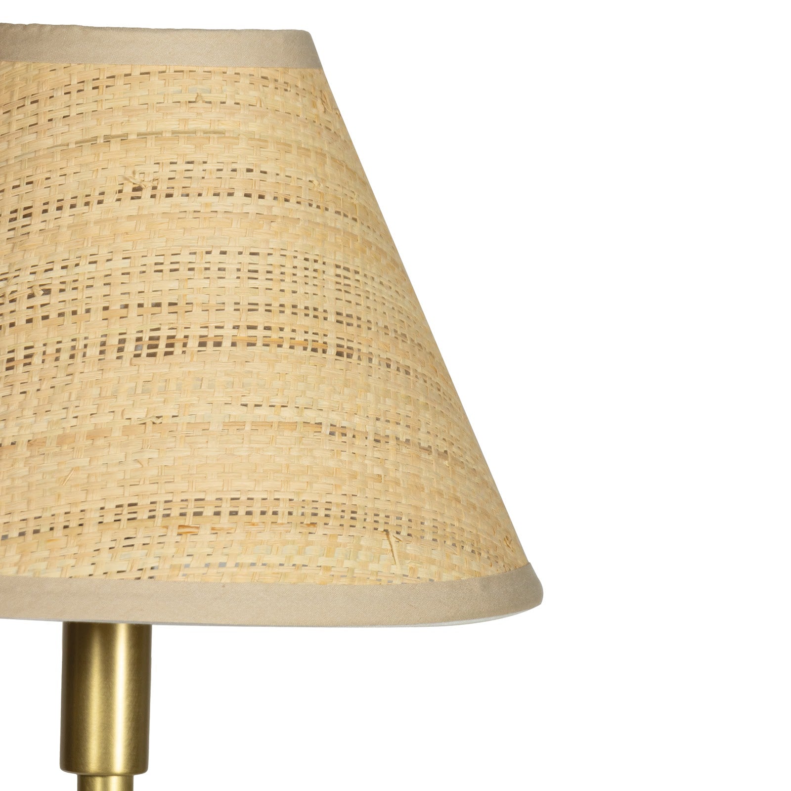 Polly Buffet Lamp (Natural Brass with Rattan Shade)