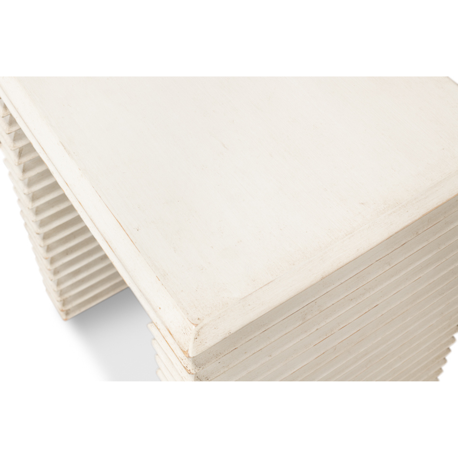 Stacked Side Table - Antique White